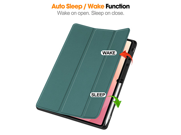 Slim Synthetic Leather Flip Case with Stand for Samsung Galaxy Tab S12 Ultra - Teal