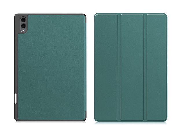 Slim Synthetic Leather Flip Case with Stand for Samsung Galaxy Tab S12 Ultra - Teal