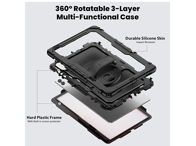 Rugged Impact Case for Samsung Galaxy Tab S12 Ultra - Black