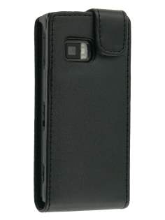 Synthetic Leather Flip Case for Nokia X6 - Black