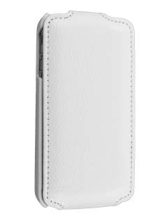 Synthetic Leather Flip Case for iPhone 4/4S - White