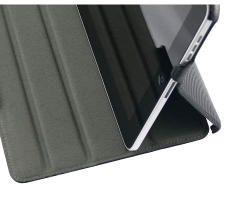 Premium iPad 1st Gen Slim Synthetic Leather Flip Case with Stand - Black