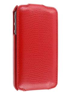 Synthetic Leather Flip Case for iPhone 4/4S - Red