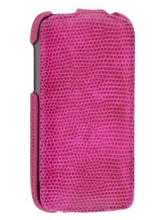 HTC Desire A8183 Slim Synthetic Leather Flip Case - Hot Pink