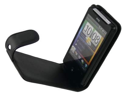 HTC Aria Synthetic Leather Flip Case - Black