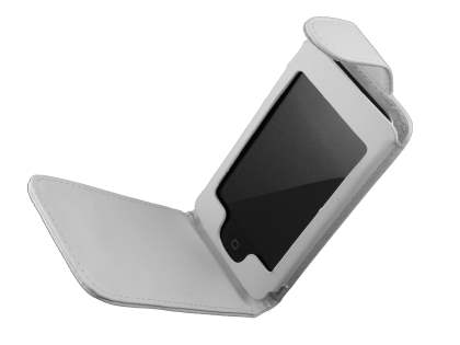 Synthetic Leather Flip Case for iPod Touch 2 - White