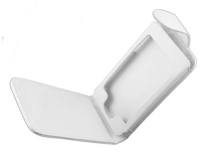 Synthetic Leather Flip Case for iPod Touch 2 - White