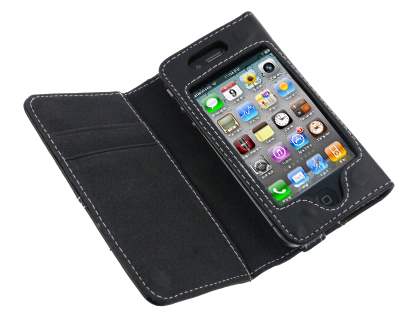 iPhone 4/ 4S Wallet Case - Black