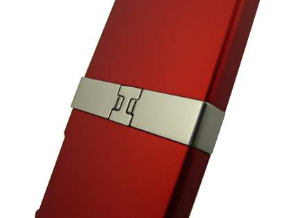 iPhone 4/4S Rubberised Case with Stand - Metallic Red