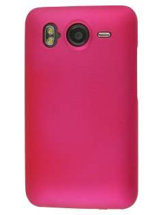 UltraTough Rubberised Slim Case for HTC Desire HD - Hot Pink