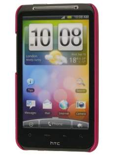 UltraTough Rubberised Slim Case for HTC Desire HD - Hot Pink