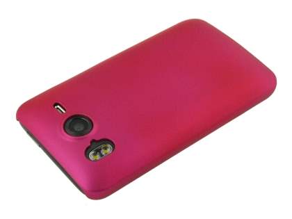 UltraTough Rubberised Slim Case for HTC Desire HD - Hot Pink