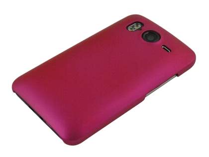 UltraTough Rubberised Slim Case for HTC Desire HD - Hot Pink