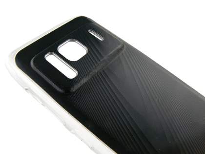 Timber-style pattern Case for Nokia N8 - Clear/Black