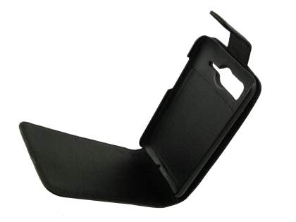 Synthetic Leather Flip Case for HTC Desire HD - Black