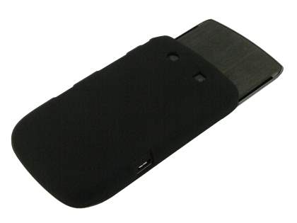 Rubberised Slim Back Case for BlackBerry Torch 9810/9800 - Black