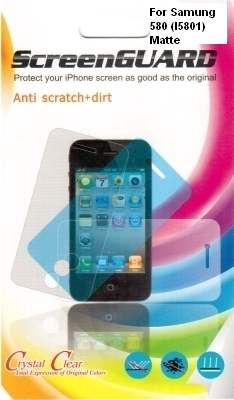 Anti-Glare Screen Protector for Samsung Galaxy 580 Anti-Glare Screen Protector for Samsung Galaxy 580