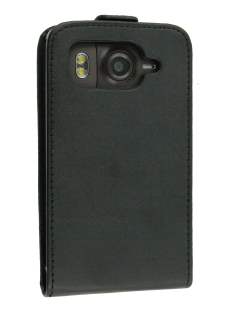 Synthetic Leather Flip Case for HTC Desire HD - Black