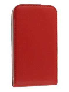 Synthetic Leather Flip Case for HTC Desire HD - Red