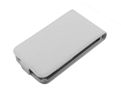 Synthetic Leather Flip Case for HTC Desire HD - White