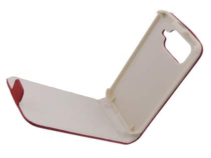 Synthetic Leather Flip Case for HTC Desire HD - Red