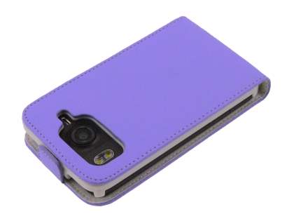 Synthetic Leather Flip Case for HTC Desire HD - Lavender Purple