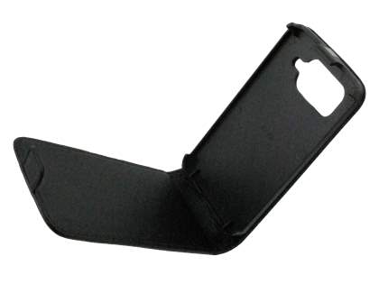 Synthetic Leather Flip Case for HTC Desire HD - Black