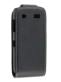 BlackBerry Pearl 9100 Synthetic Leather Flip Case - Black