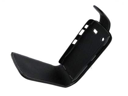 BlackBerry Pearl 9100 Synthetic Leather Flip Case - Black