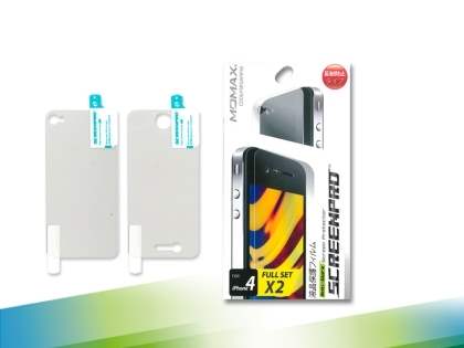 MOMAX Anti-Glare Screen & Back Protector for  iPhone 4 - Screen Protector