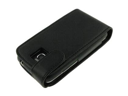 Synthetic Leather Flip Case for LG Optimus One P500 - Black