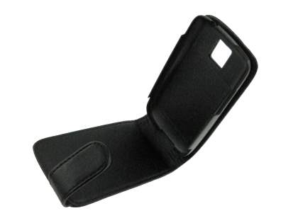 Synthetic Leather Flip Case for LG Optimus One P500 - Black