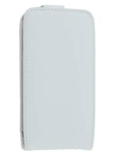 Genuine Leather Flip Case for Samsung I9000 Galaxy S - White