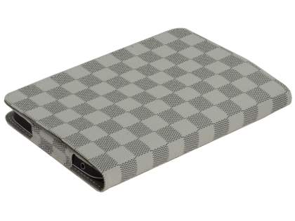 Designer Synthetic Leather Flip Case with Stand for Samsung Galaxy Tab P1000 - White