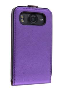 Synthetic Leather Flip Case for HTC Desire HD - Purple