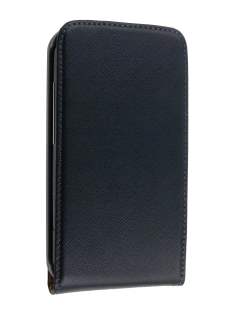 Synthetic Leather Flip Case for HTC Desire HD - Classic Black