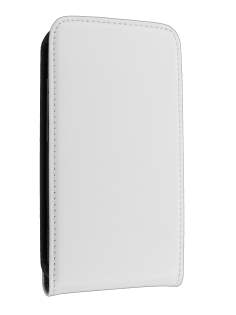 Synthetic Leather Flip Case for HTC Desire HD - White