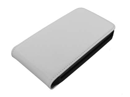 Synthetic Leather Flip Case for HTC Desire HD - White