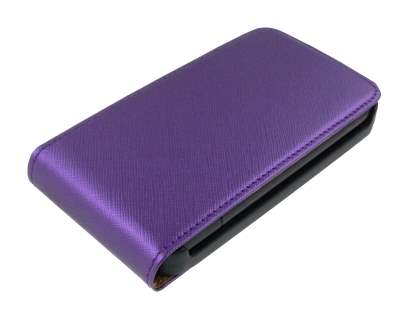 Synthetic Leather Flip Case for HTC Desire HD - Purple