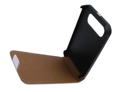 Synthetic Leather Flip Case for HTC Desire HD - White