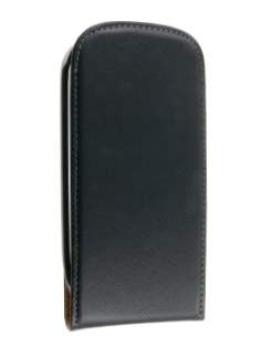 Synthetic Leather Flip Case for Nokia C7 - Classic Black