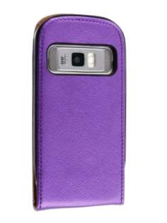 Synthetic Leather Flip Case for Nokia C7 - Purple