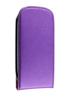 Synthetic Leather Flip Case for Nokia C7 - Purple