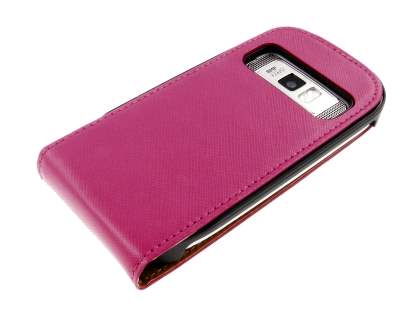 Synthetic Leather Flip Case for Nokia C7 - Pink