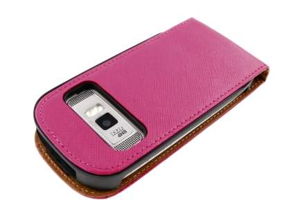 Synthetic Leather Flip Case for Nokia C7 - Pink