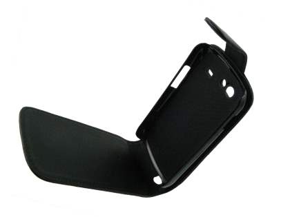 Samsung I9023 Google Nexus S Synthetic Leather Flip Case - Black