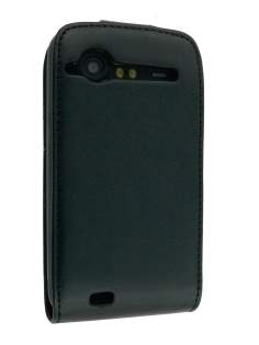 HTC Incredible S Synthetic Leather Flip Case - Black HTC Incredible S Synthetic Leather Flip Case - Black