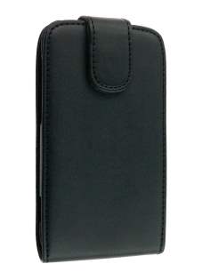 HTC Incredible S Synthetic Leather Flip Case - Black