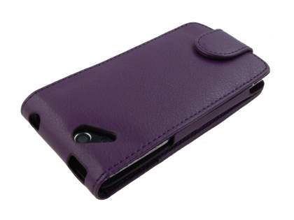 Synthetic Leather Flip Case for Sony Ericsson XPERIA Arc/Arc S - Purple
