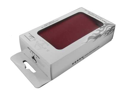 HTC Incredible S Genuine Leather Flip Case - Red